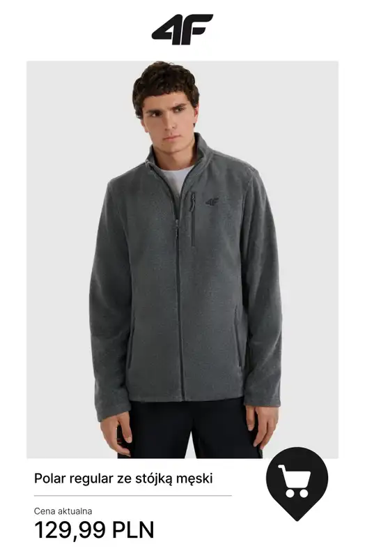 4F - gazetka promocyjna Ciepłe polary męskie od soboty 06.12  - strona 7