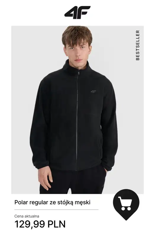 4F - gazetka promocyjna Ciepłe polary męskie od soboty 06.12  - strona 5