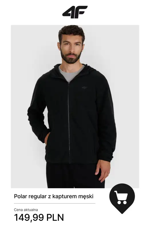 4F - gazetka promocyjna Ciepłe polary męskie od soboty 06.12  - strona 8