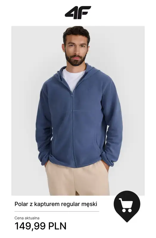 4F - gazetka promocyjna Ciepłe polary męskie od soboty 06.12  - strona 6