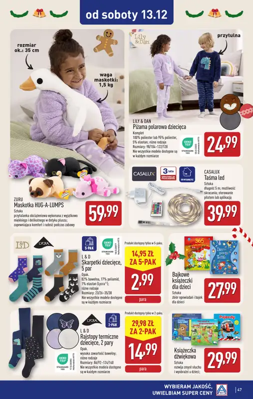 Aldi - gazetka promocyjna Pełny katalog! od poniedziałku 08.12 do niedzieli 14.12 - strona 47
