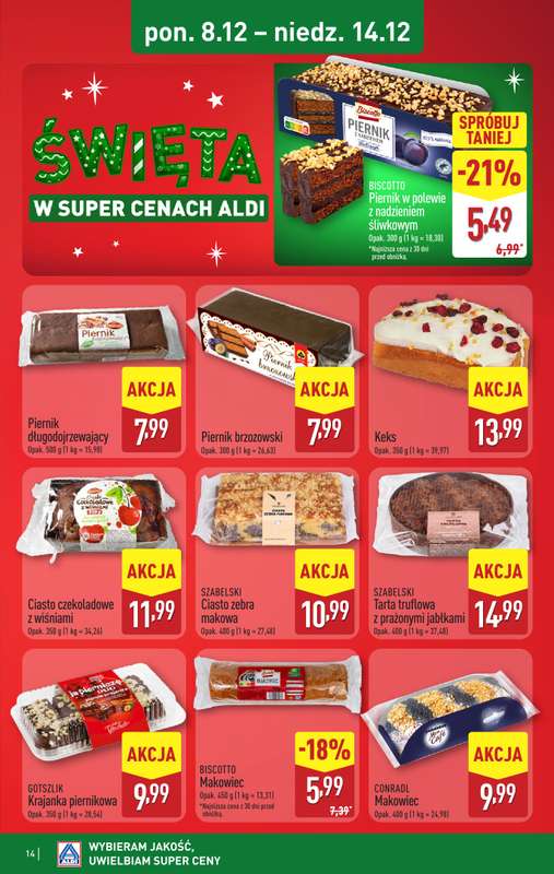 Aldi - gazetka promocyjna Pełny katalog! od poniedziałku 08.12 do niedzieli 14.12 - strona 14