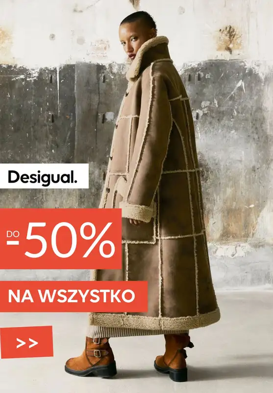 BEST SALE - gazetka promocyjna Desigual Do -50% na wszystko dla zarejestrowanych klientów od piątku 05.12 do niedzieli 01.02