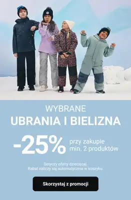 Smyk - gazetka promocyjna Wybrane ubrania i bielizna: -25% przy zakupie min. 2 szt. od piątku 05.12 do poniedziałku 08.12