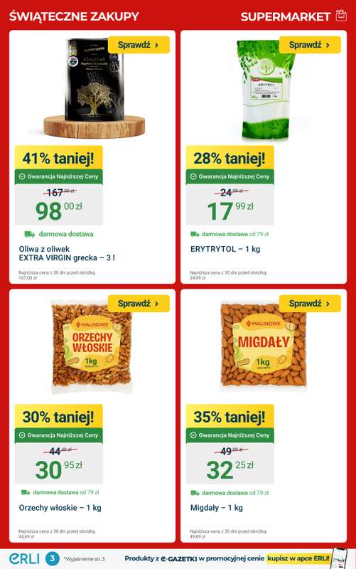 Erli - gazetka promocyjna Świąteczne Zakupy w najlepszych cenach! od poniedziałku 08.12 do niedzieli 14.12 - strona 3