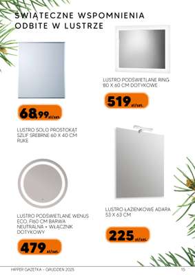 Lustro Solo Prostokąt Szlif Srebrne 60 x 40 cm Ruke