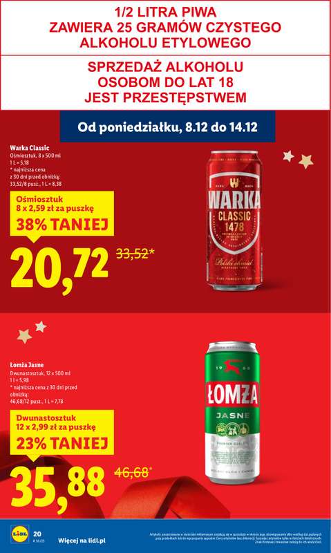 Lidl - gazetka promocyjna Oferta od poniedziałku od poniedziałku 08.12 do środy 10.12 - strona 20
