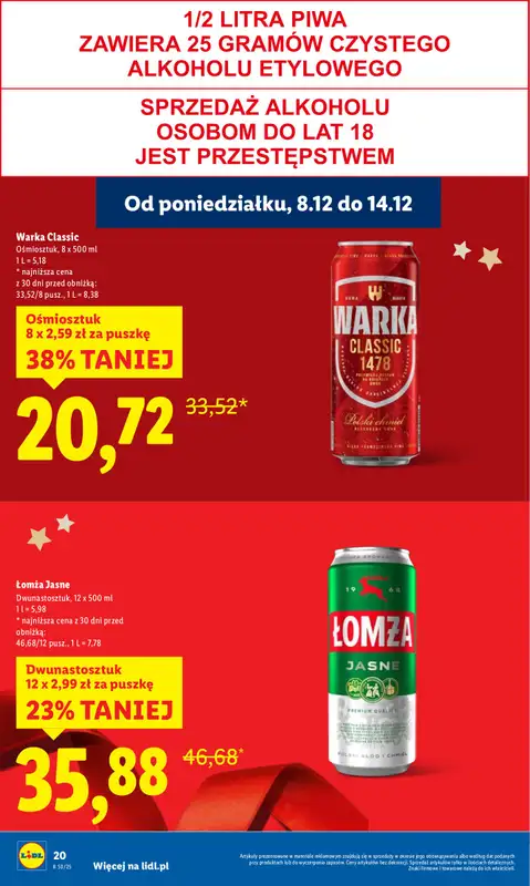 Lidl - gazetka promocyjna Oferta od poniedziałku od poniedziałku 08.12 do środy 10.12 - strona 20