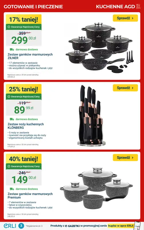 Erli - gazetka promocyjna Zapoluj na HIT dnia i skorzystaj ze świątecznych rabatów! od poniedziałku 08.12 do niedzieli 14.12 - strona 3