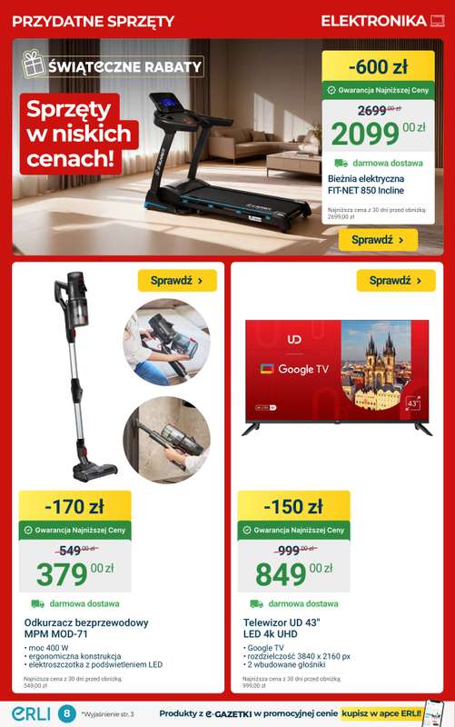 ERLI - gazetka promocyjna Zapoluj na HIT dnia i skorzystaj ze świątecznych rabatów! od poniedziałku 08.12 do niedzieli 14.12 - strona 8