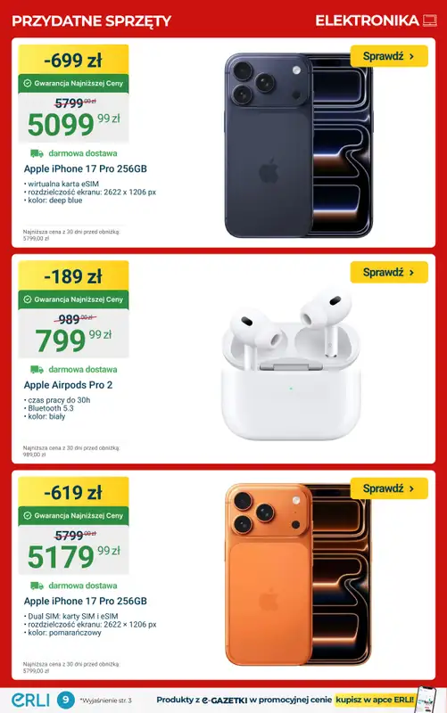 Erli - gazetka promocyjna Zapoluj na HIT dnia i skorzystaj ze świątecznych rabatów! od poniedziałku 08.12 do niedzieli 14.12 - strona 9