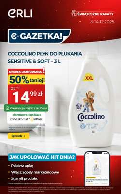 Erli - gazetka promocyjna Zapoluj na HIT dnia i skorzystaj ze świątecznych rabatów! od poniedziałku 08.12 do niedzieli 14.12