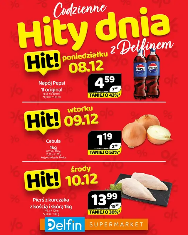 Delfin - gazetka promocyjna Codzienne hity dnia  