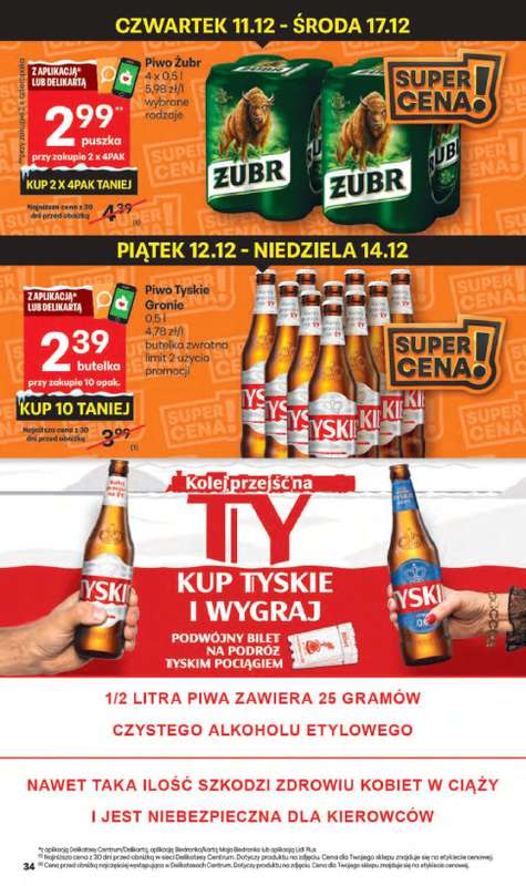 Delikatesy Centrum - gazetka promocyjna Gazetka  do środy 17.12 - strona 34