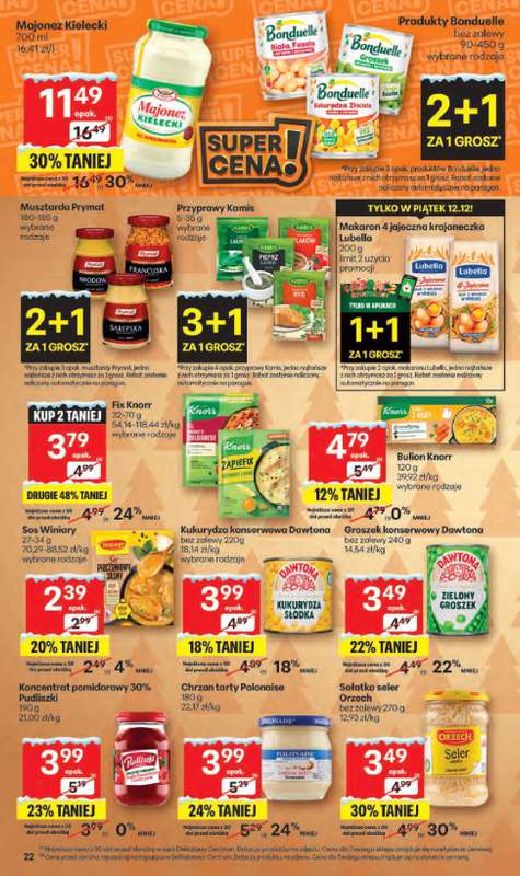 Delikatesy Centrum - gazetka promocyjna Gazetka  do środy 17.12 - strona 22