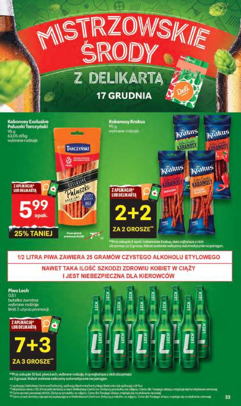 Delikatesy Centrum - gazetka promocyjna Gazetka  do środy 17.12 - strona 33