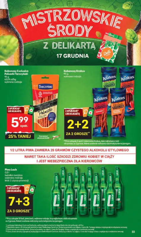 Delikatesy Centrum - gazetka promocyjna Gazetka  do środy 17.12 - strona 33