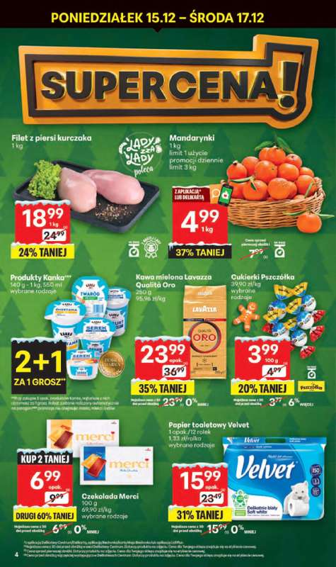 Delikatesy Centrum - gazetka promocyjna Gazetka  do środy 17.12 - strona 4