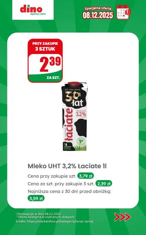 Dino - gazetka promocyjna Specjalna oferta na 08.12.2025 - promocje spoza gazetki od poniedziałku 08.12 do poniedziałku 08.12 - strona 6