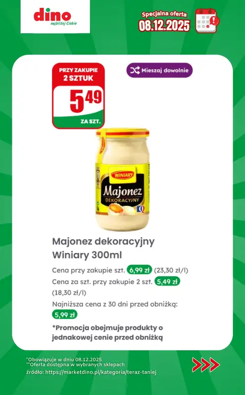 Dino - gazetka promocyjna Specjalna oferta na 08.12.2025 - promocje spoza gazetki od poniedziałku 08.12 do poniedziałku 08.12 - strona 5