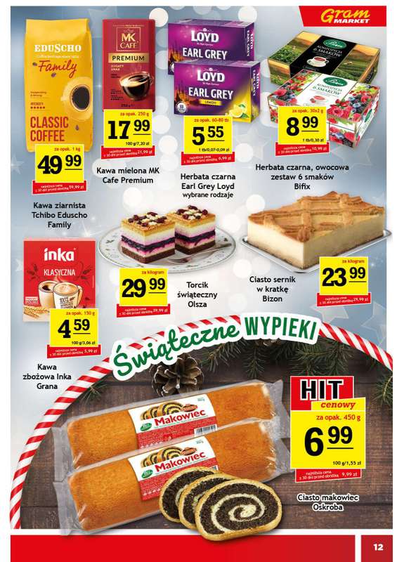 Gram Market - gazetka promocyjna Gazetka od środy 10.12 do wtorku 16.12 - strona 12