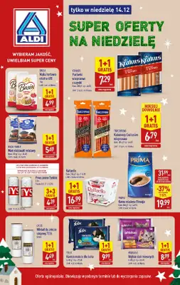 Aldi - gazetka promocyjna Super oferty na niedzielę! od niedzieli 14.12 do niedzieli 14.12