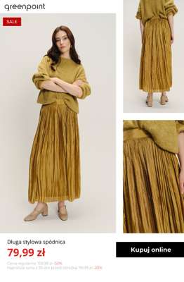 Długa stylowa spódnica