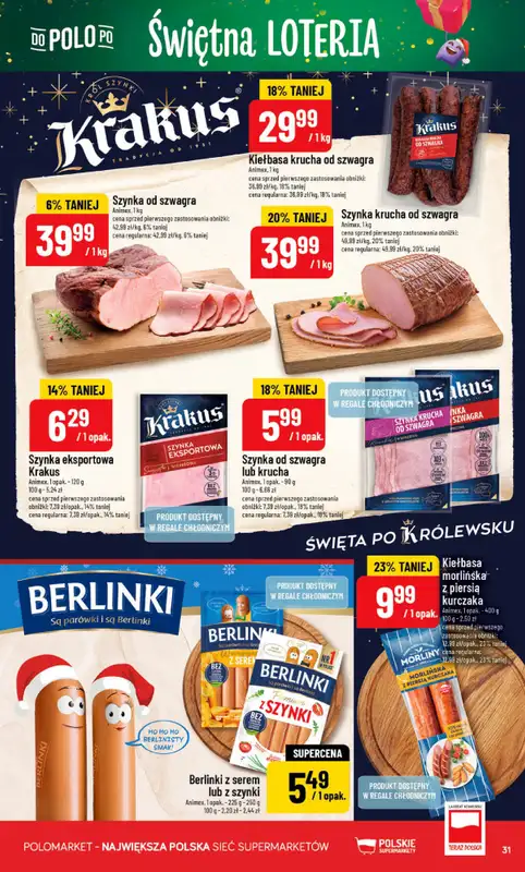 POLOmarket - gazetka promocyjna Gazetka od środy 10.12 do wtorku 16.12 - strona 31