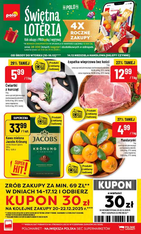 POLOmarket - gazetka promocyjna Gazetka od środy 10.12 do wtorku 16.12