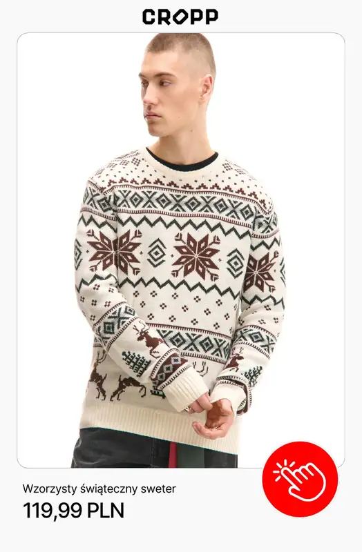 Cropp - gazetka promocyjna Ubrania świąteczne dla niego od poniedziałku 08.12  - strona 2