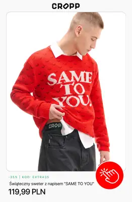 Cropp - gazetka promocyjna Ubrania świąteczne dla niego od poniedziałku 08.12  - strona 9