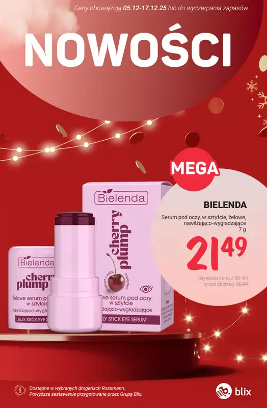 Rossmann - gazetka promocyjna NOWOŚCI na promocji! od poniedziałku 08.12 do środy 17.12