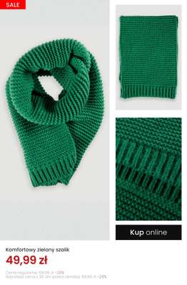 Komfortowy zielony szalik