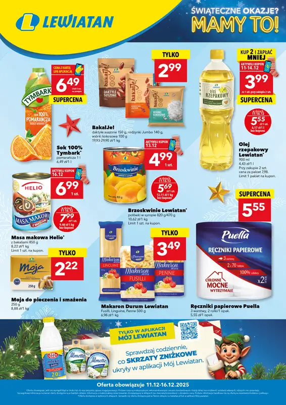 LEWIATAN - gazetka promocyjna Najlepsze okazje? MAMY TO w Lewiatanie od czwartku 11.12 do wtorku 16.12