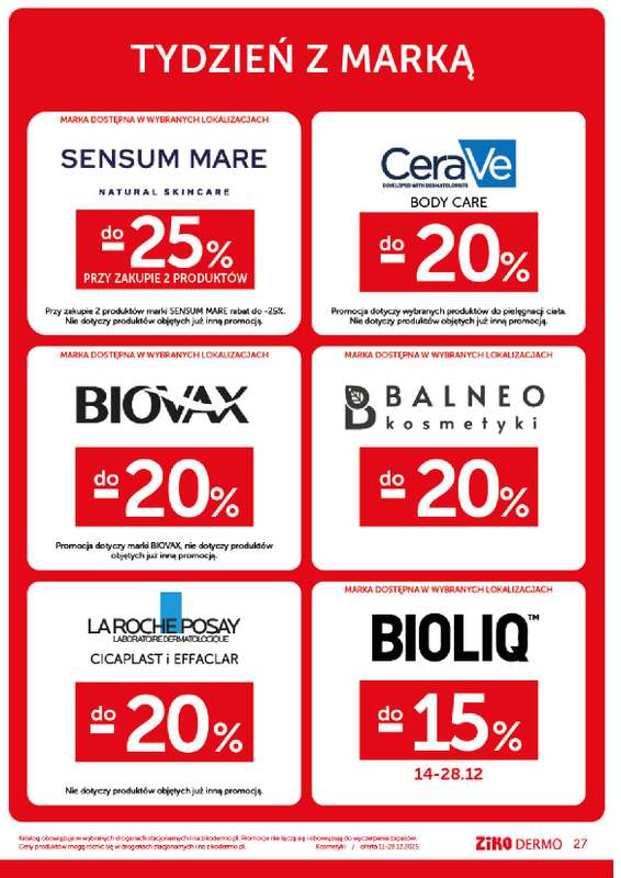 Ziko Dermo - gazetka promocyjna Gazetka Pielęgnacja na prezent od czwartku 11.12 do niedzieli 28.12 - strona 27