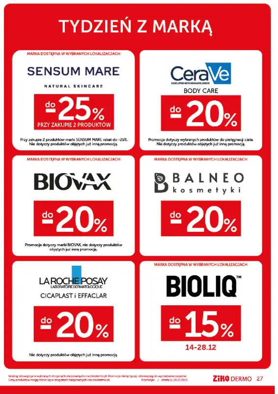 Ziko Dermo - gazetka promocyjna Gazetka Pielęgnacja na prezent od czwartku 11.12 do niedzieli 28.12 - strona 27