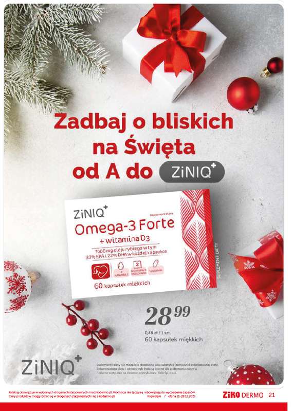 Ziko Dermo - gazetka promocyjna Gazetka Pielęgnacja na prezent od czwartku 11.12 do niedzieli 28.12 - strona 21