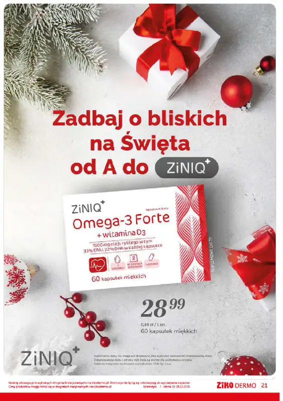 Ziko Dermo - gazetka promocyjna Gazetka Pielęgnacja na prezent od czwartku 11.12 do niedzieli 28.12 - strona 21