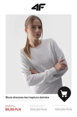 4F - gazetka promocyjna Wyprzedaż: wszystko do 100 zł dla niej od poniedziałku 08.12  - strona 10