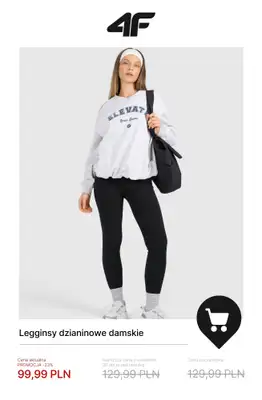 4F - gazetka promocyjna Wyprzedaż: wszystko do 100 zł dla niej od poniedziałku 08.12  - strona 3