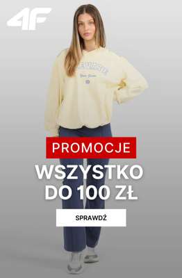 4F - gazetka promocyjna Wyprzedaż: wszystko do 100 zł dla niej od poniedziałku 08.12 