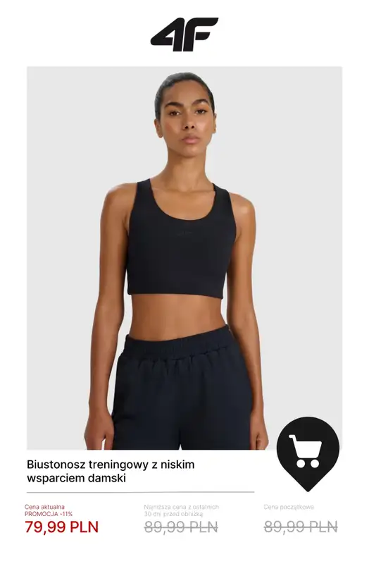 4F - gazetka promocyjna Wyprzedaż: wszystko do 100 zł dla niej od poniedziałku 08.12  - strona 6