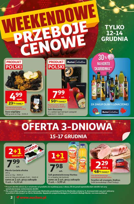 Auchan - gazetka promocyjna Święta jak babcię kocham Supermarket od czwartku 11.12 do środy 17.12 - strona 2