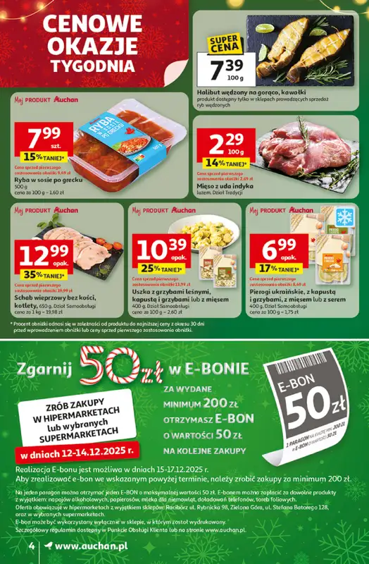 Auchan - gazetka promocyjna Święta jak babcię kocham Supermarket od czwartku 11.12 do środy 17.12 - strona 4