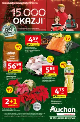 Auchan - gazetka promocyjna Święta jak babcię kocham Supermarket od czwartku 11.12 do środy 17.12