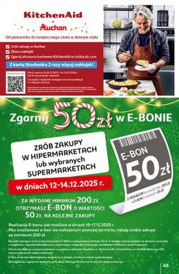 Auchan - gazetka promocyjna Gazetka Święta jak babcię kocham Hipermarket Auchan od czwartku 11.12 do środy 17.12 - strona 43
