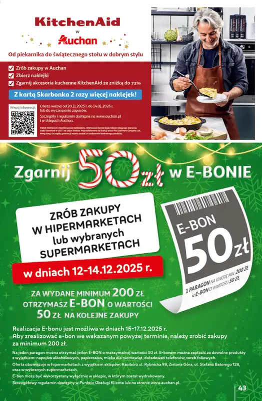 Auchan - gazetka promocyjna Gazetka Święta jak babcię kocham Hipermarket Auchan od czwartku 11.12 do środy 17.12 - strona 43