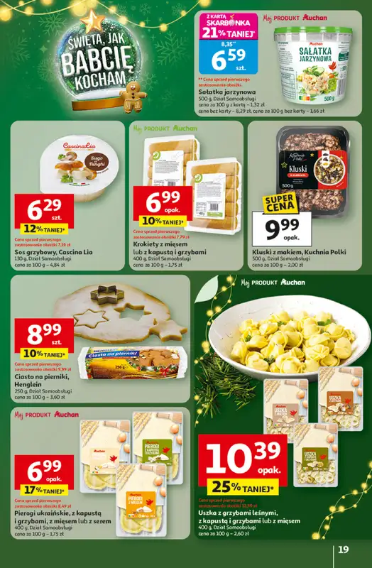 Auchan - gazetka promocyjna Gazetka Święta jak babcię kocham Hipermarket Auchan od czwartku 11.12 do środy 17.12 - strona 19