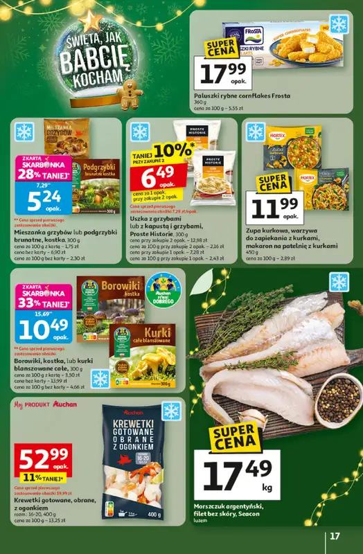 Auchan - gazetka promocyjna Gazetka Święta jak babcię kocham Hipermarket Auchan od czwartku 11.12 do środy 17.12 - strona 17