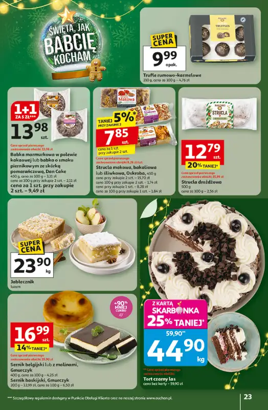 Auchan - gazetka promocyjna Gazetka Święta jak babcię kocham Hipermarket Auchan od czwartku 11.12 do środy 17.12 - strona 23
